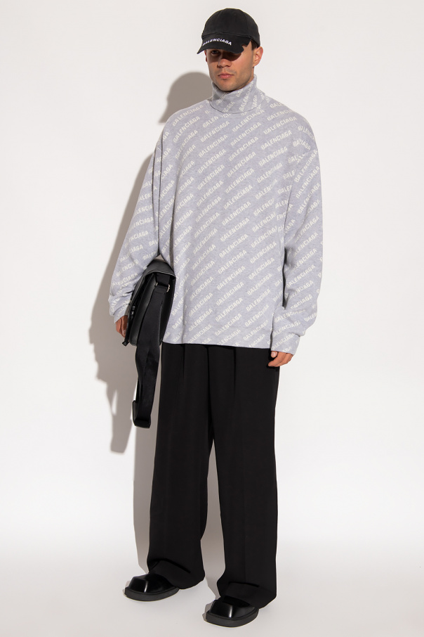 Balenciaga Patterned turtleneck paisley-print sweater