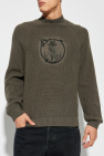 Emporio Armani GREEN Turtleneck with embroidered pattern