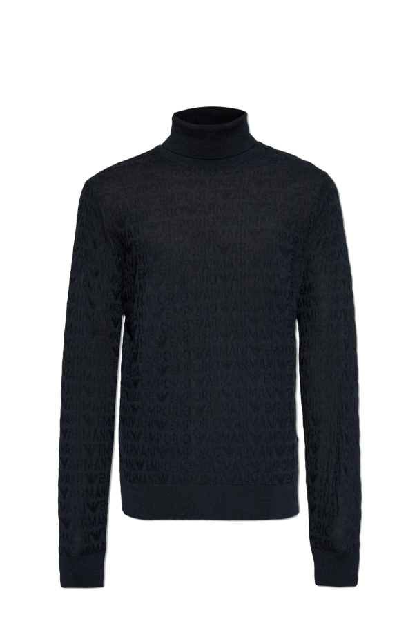 Emporio Armani Wool turtleneck with monogram