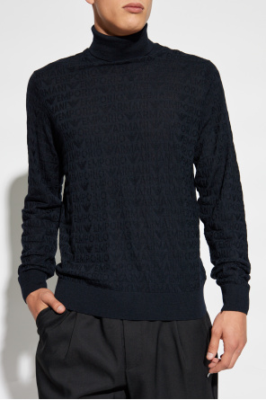 Emporio Armani Wool turtleneck with monogram