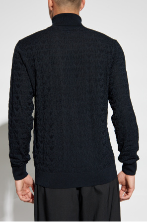 Emporio Armani Wool turtleneck with monogram