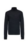 Emporio Armani BLACK Wool turtleneck with monogram