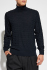 Emporio Armani BLACK Wool turtleneck with monogram