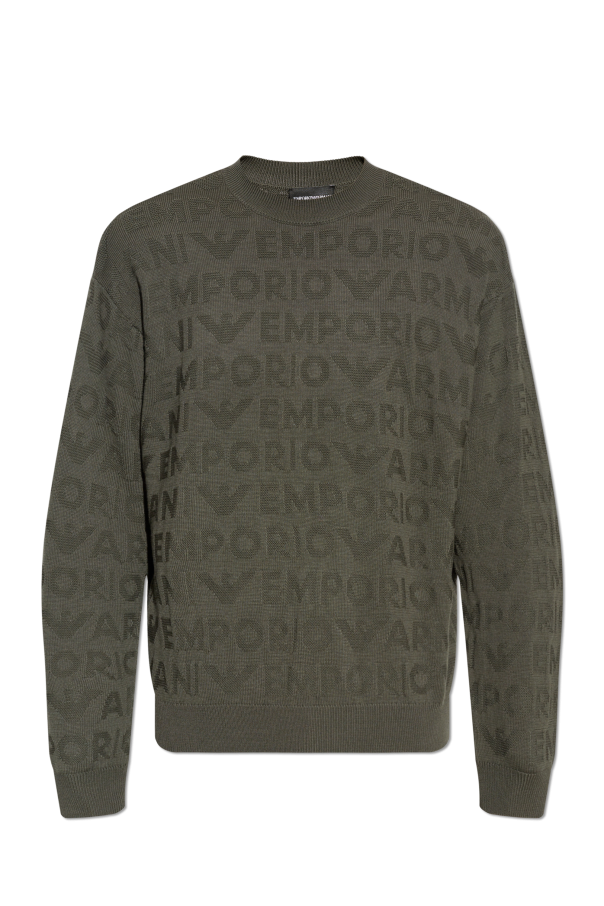 Emporio Armani Wool sweater with monogram