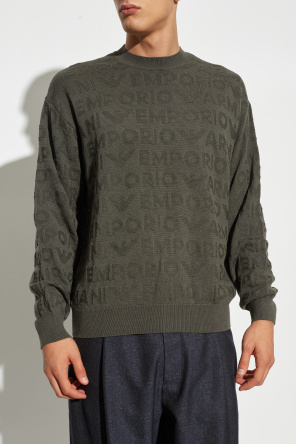 Emporio Armani Wool sweater with monogram