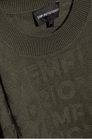 Emporio Armani Wool sweater with monogram