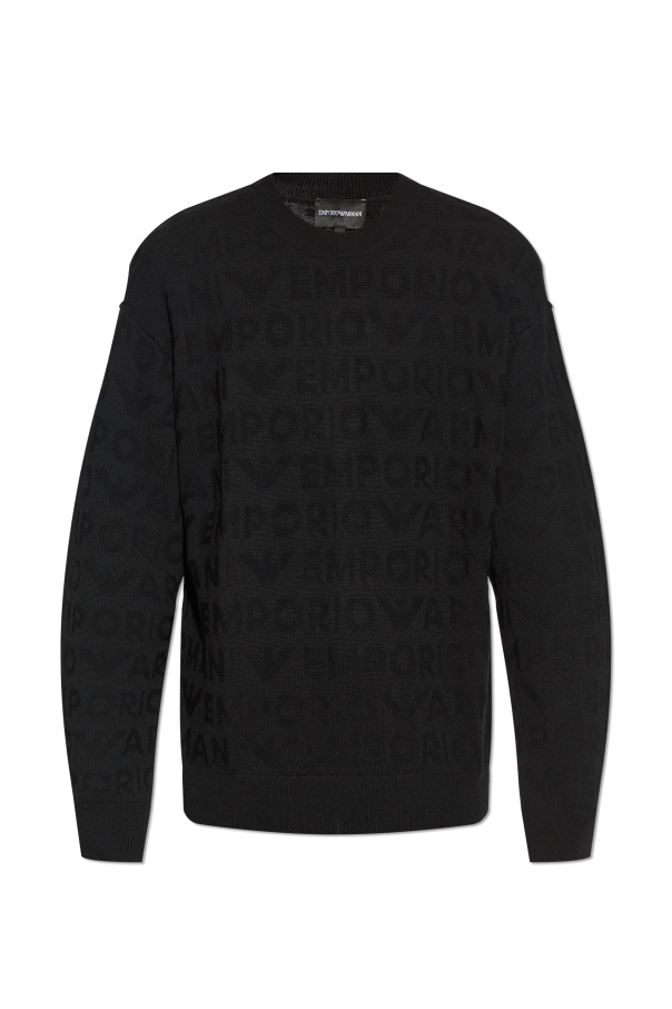 Emporio Armani Wool sweater with monogram