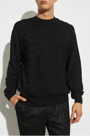 Emporio Armani Wool sweater with monogram