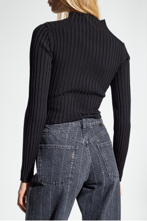 Stella McCartney Ribbed top with standing collar
