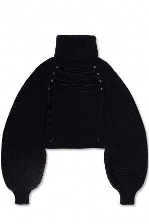 black logo print cotton hoodie
