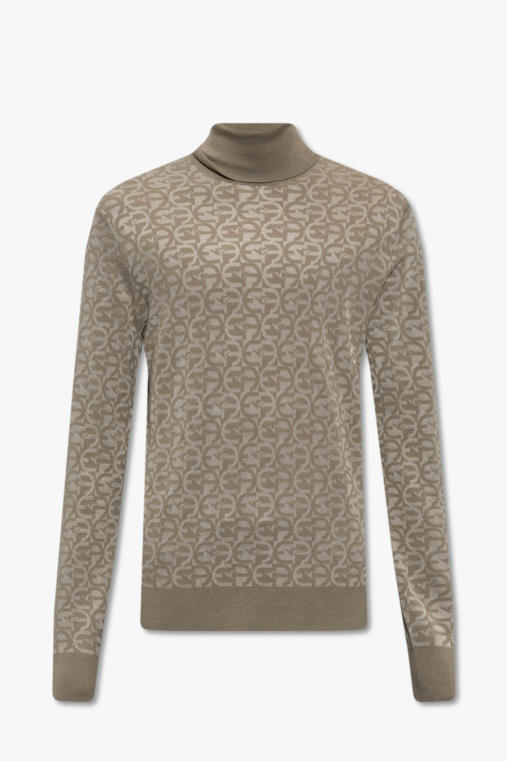 Emporio Armani Monogrammed turtleneck sweater