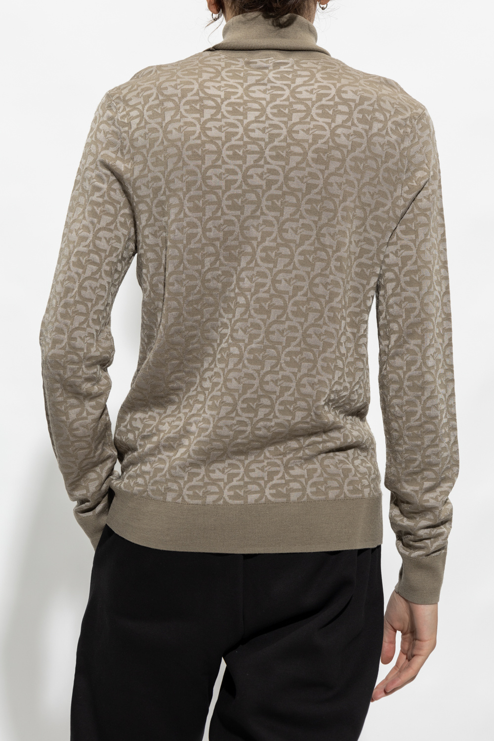 Emporio Armani Monogrammed turtleneck sweater