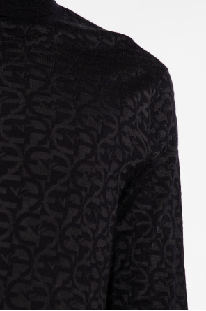 Emporio Armani Monogrammed turtleneck sweater