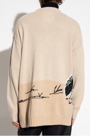 Emporio armani Jeans Sweater with animal motif