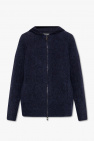 Emporio Armani NAVY BLUE Wool hoodie
