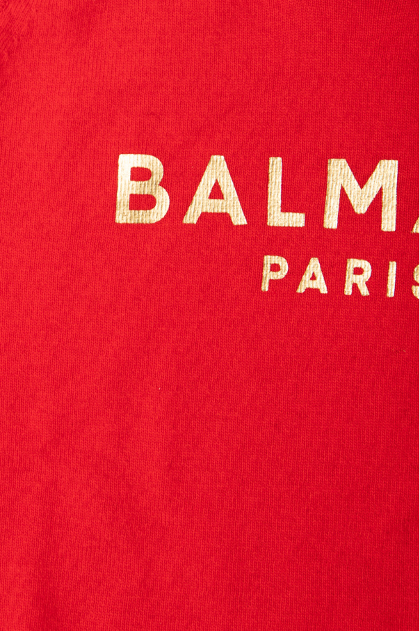 Balmain Kids Cropped sweater with logo