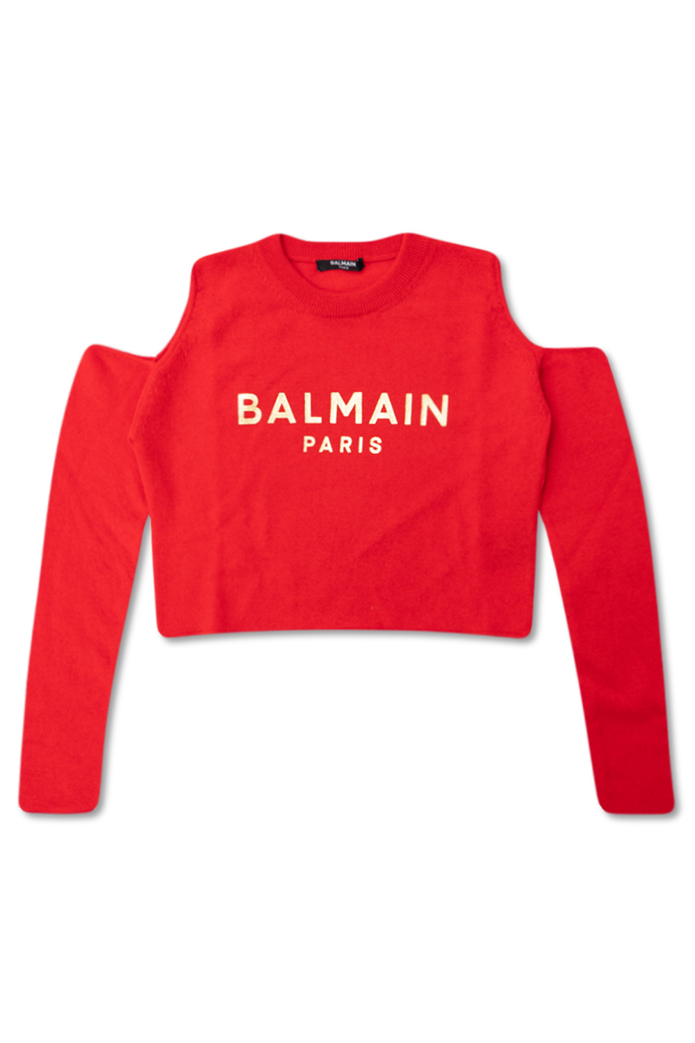 balmain Uma Kids Cropped sweater with logo