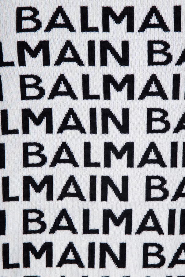 Balmain Kids Balmain Kids Sweatshirt mit Logo-Stickerei Weiß