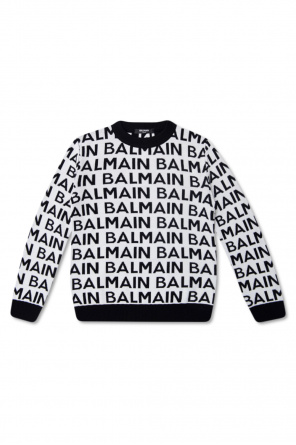Balmain logo-print button-detail T-shirt