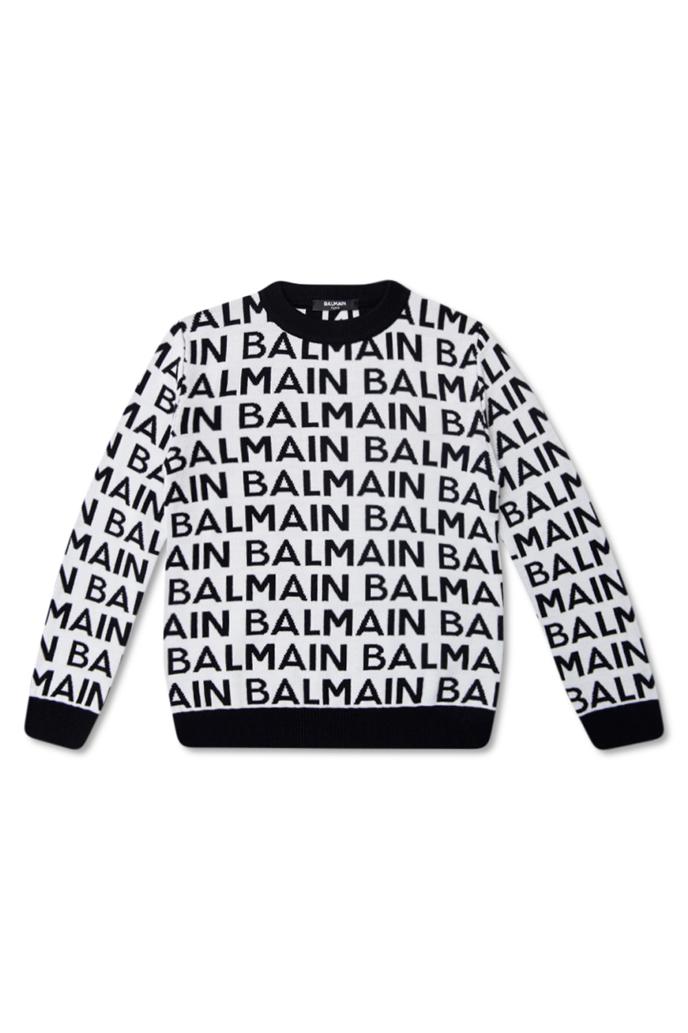 balmain SLIM Kids Wool sweater with logo