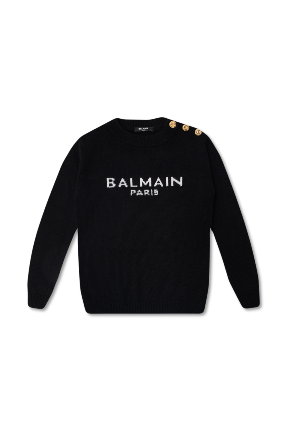 balmain tweed Kids Sweater with logo