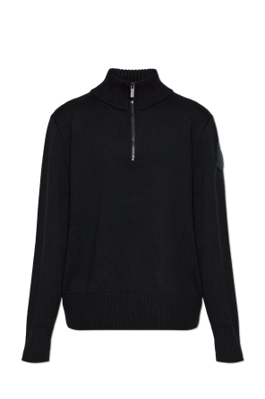 Camisola com gola subida e fecho éclair