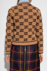 Gucci BROWN Wool cardigan with monogram