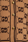 Gucci BROWN Wool cardigan with monogram