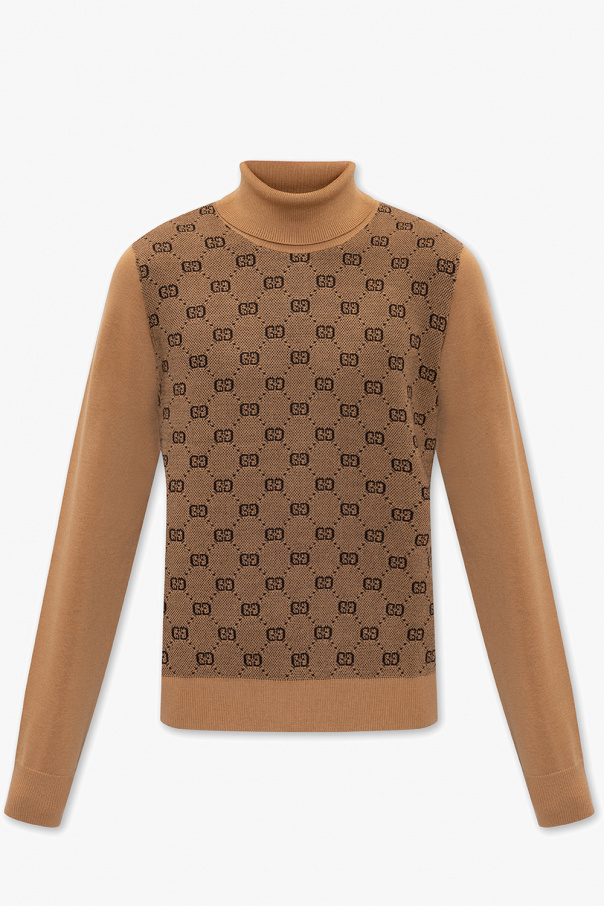 Gucci Monogrammed wool turtleneck sweater