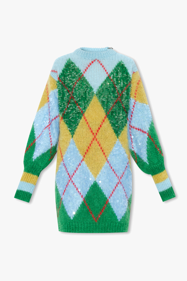 gucci Parade Sweater with argyle pattern