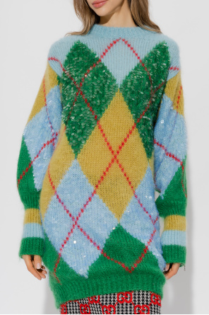gucci Parade Sweater with argyle pattern