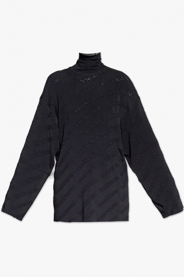 Balenciaga Oversize ribbed turtleneck sweater
