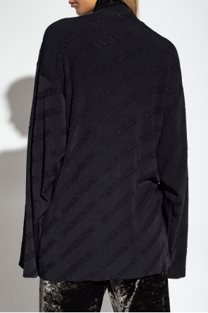 Balenciaga Oversize ribbed turtleneck sweater