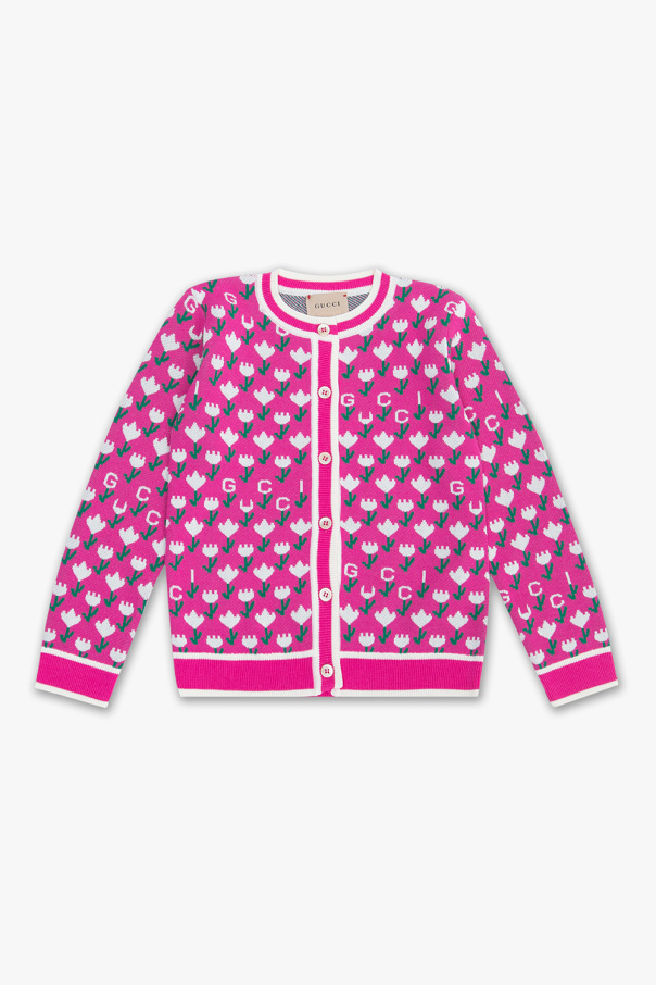 Gucci Kids Cardigan with floral motif