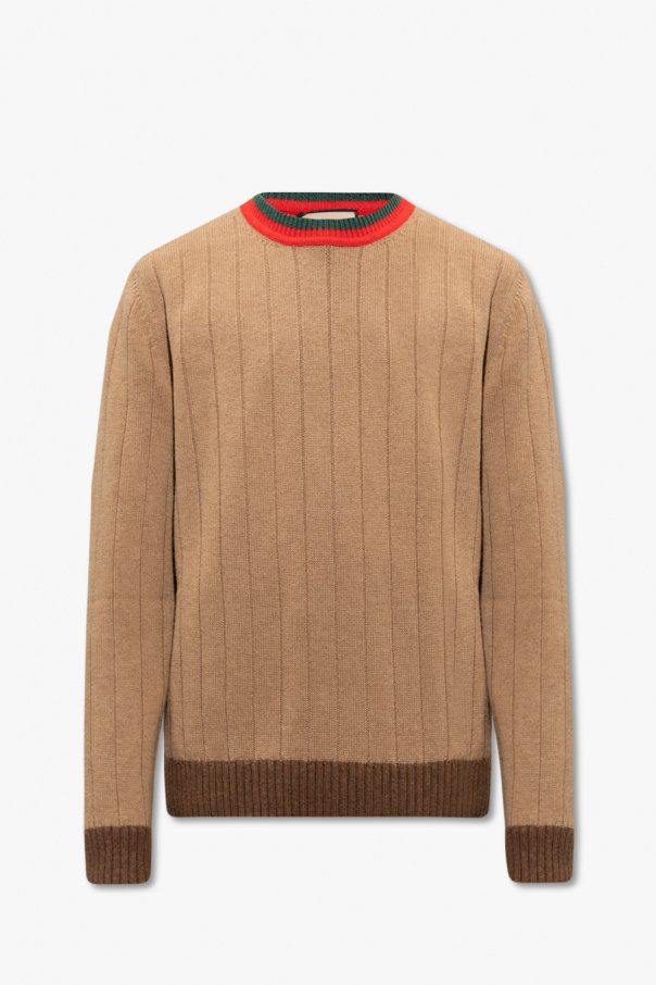 gucci Gloves Camel wool sweater
