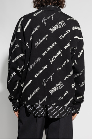 Balenciaga Dkny Kids TEEN logo-print zip-up hoodie