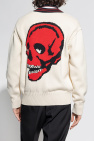 Alexander McQueen WHITE Cardigan with skull motif