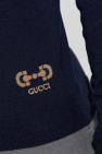 Gucci NAVY BLUE Wool sweater with logo