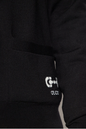 Gucci Portfel męski Struktura Bifold Logo GUCCI Metalowe wstawki