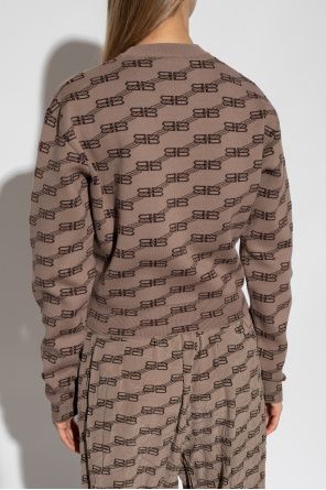 Balenciaga LEATHER Sweater with monogram