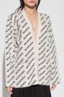 Balenciaga cream Cardigan with logo