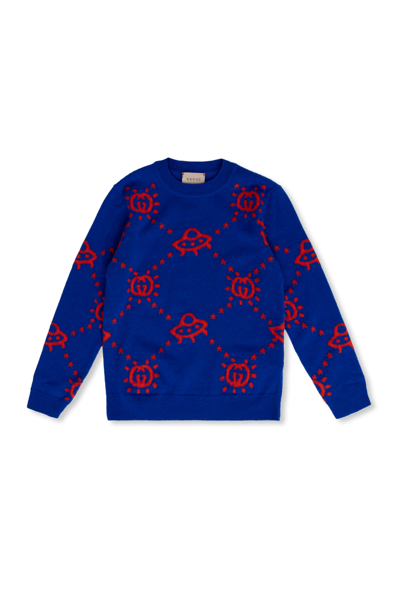 GUCCI: sweater for boys - Blue  Gucci sweater 748068XKDAC online