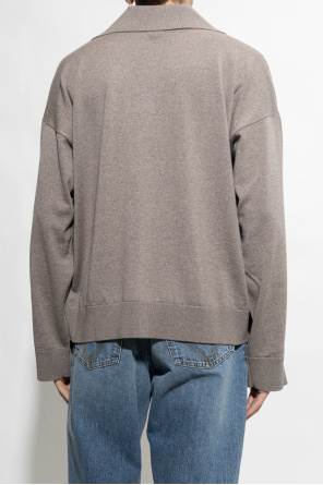 Bottega Veneta Wool polo Grey sweater