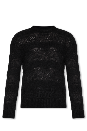 Sweter z dekoracyjnym splotem od Saint Laurent