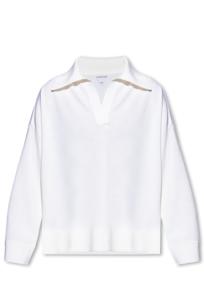 Wool polo shirt with long sleeves od Bottega Veneta