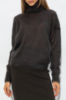 Saint Laurent GREY Mohair-blend turtleneck sweater