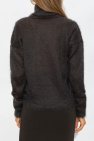 Saint Laurent GREY Mohair-blend turtleneck sweater