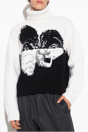 Alexander McQueen Embroidered turtleneck sweater
