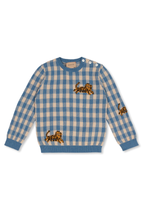 Cardigan with animal pattern