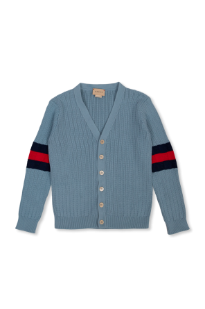 Cardigan with ‘Web’ stripe